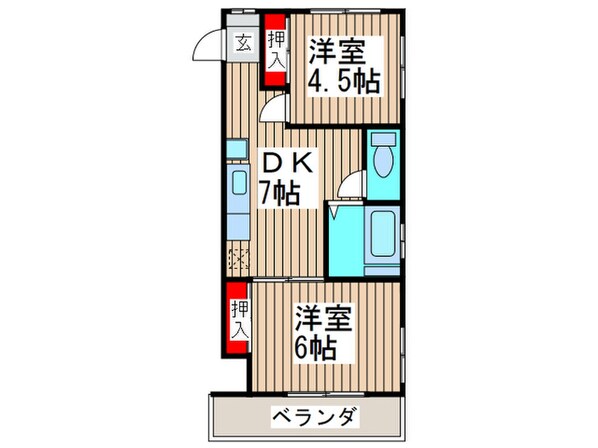 サンハイツ福田の物件間取画像